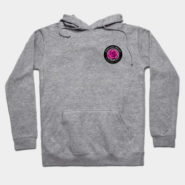 Portland Oregon Rose Design Hoodie by BurchCreativeDesign